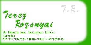 terez rozsnyai business card